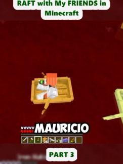 100 DAYS on a TERRIFYING BLOOD RAFT with My FRIENDS in Minecraft (3)