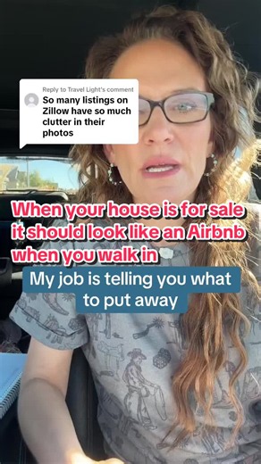Replying to @Travel Light People get distracted by stuff. One of the most important things I do as a real estate agent is walk through your house and tell you what to put away. Nobody wants to see your 400 rolls of toilet paper that aren't in a closet. They don't want to see a countertop full of mail from the last two weeks. And they don't want to see every single appliance you use in your kitchen — your air fryer, your Instant Pot, all of those things. All of the clutter needs to be put away. I