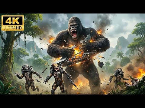 KING KONG vs PREDATOR ARMY | The Alien Invasion is Smashed in the Jungle!