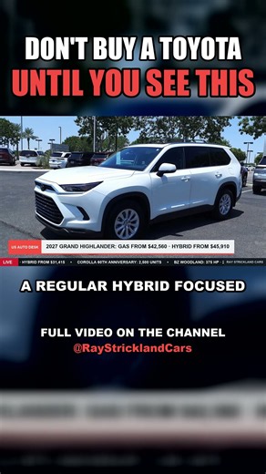 2027 Toyota Lineup: What's New, What It Costs, What's Gone #shorts