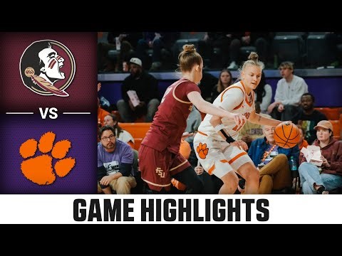 Florida State vs. Clemson Highlights | 2025-26 ACC Women's Basketball