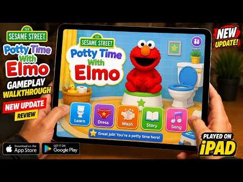 Sesame Street Potty Time With Elmo - Gameplay Walkthrough - New Update Review (iOS/Android)