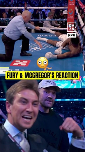 Tyson Fury and Conor McGregor's reaction to Daniel Dubois' KO over Anthony Joshua 😳 #DuboisWardley2