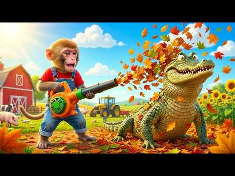 Monkey’s Farm Defense Turns WILD — Crocodile vs Leaf Blower BATTLE You Won't Believe!