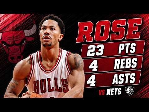 Derrick Rose 23 pts 4 rebs 4 asts vs Nets 14/15 season