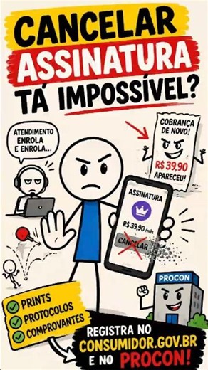 Cancelar assinatura tá impossível? 😡 #shorts #direitodoconsumidor #procon