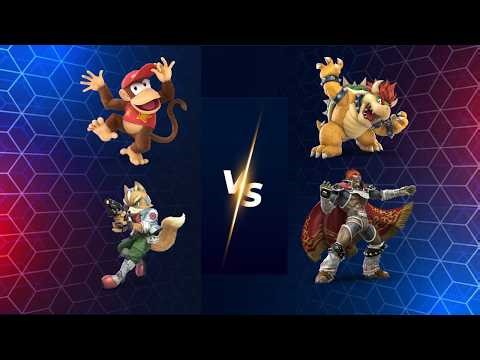 Super Smash Bros. Ulitmate: Diddy Kong & Fox vs. Bowser & Ganondorf