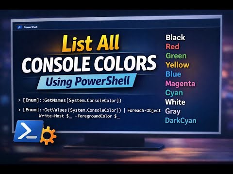 List All Console Colors Using PowerShell