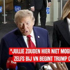 Trump sneert meteen naar CNN bij aankomst in VN-gebouw