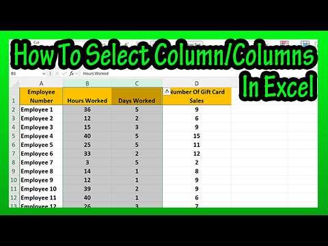 How To (Quickly) Select Highlight A Whole Entire Column Or Multiple Columns In Excel Explained