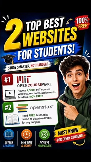 2 FREE Websites Every Student Needs! 🔥📚 | Best Study Websites #usashorts #usa