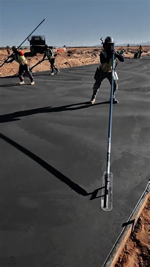Concrete Leveling Work Tool Using Manual Bull Float #worktool