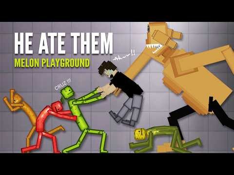 Short Film: Roblox HE ATE THEM in Melon Playground Part 2 - People Playground