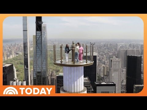 See Dylan Dreyer Try out the New Skylift at Rockefeller Center