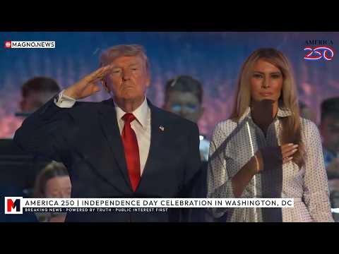 🇺🇸 AMERICA 250 | President Donald Trump & First Lady Melania Enjoy Spectacular 4th of July Fireworks