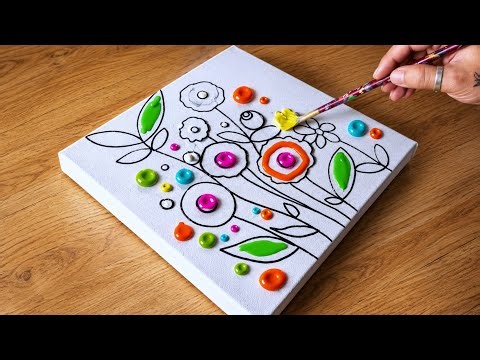 Easy Acrylic Painting Technique For Beginners / Step By Step