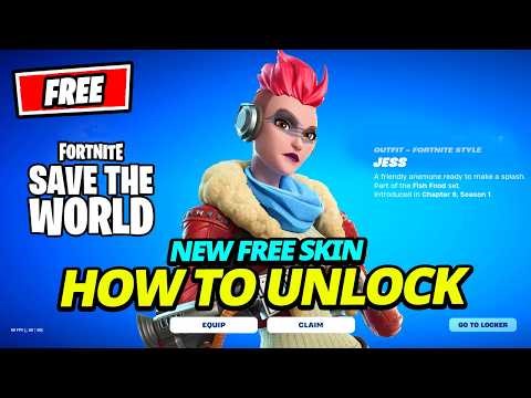 How to EASILY Unlock JESS Skin For FREE in Fortnite Save The World (Earn XP)