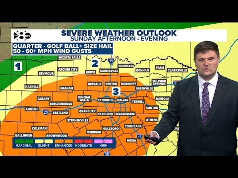 DFW Weather | Golf-ball size hail, 60 mph wind gusts possible on Mother's Day, 14 day forecast