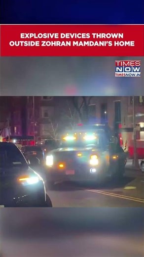 NYC: Homemade Explosive Device Thrown At Anti-Islam Protest Outside Mayor Mamdani’s Mansion #shorts