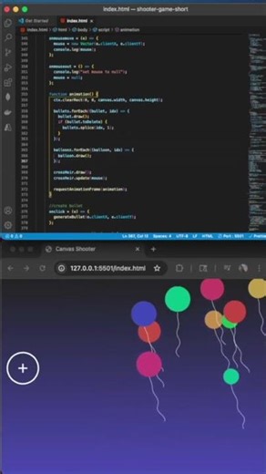 Balloon Shooter with Pure JavaScript 🎯 #coding #programming #javascript
