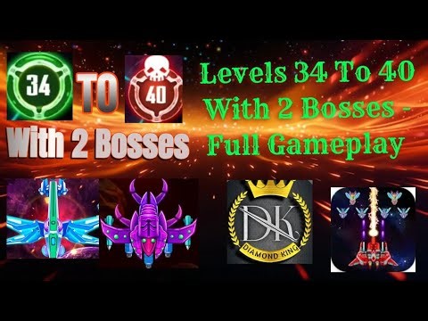 Galaxy Attack Alien Shooter - Game - Medium Levels From 34 To 40 - With 2 Bosses - Full Gameplay ⚡