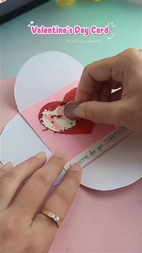 Valentine’s Day Card😻✨#shorts #art #diy #muktaeasydrawing #youtubeshorts