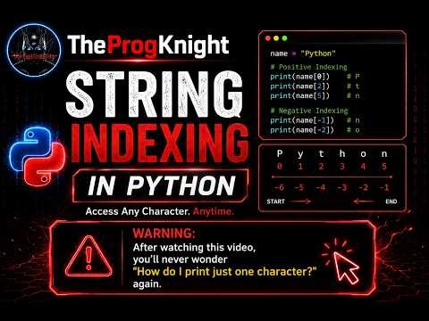 Python String Indexing Explained in 10 Minutes 🔥 | Positive & Negative Indexing Python for Beginners