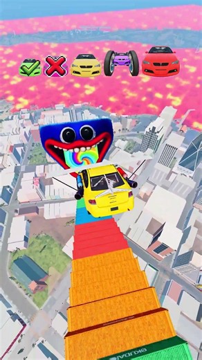 Big and Small Cars vs Jump Challenge - BeamNG.Drive #shorts #beamng