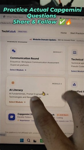 Capgemini 2027 AI Literacy Questions 🔥 | Latest Practice Set | Exceller Assessment Preparation