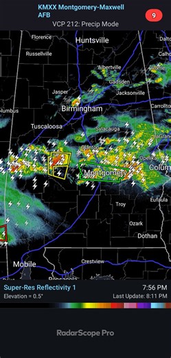 5/6 8pm Radar Update: Strong to severe storms continue across the southern half of Central AL. Large hail has been the greatest threat thus far, but all modes of severe weather remain possible. Storms are moving over the same areas, so the flooding threat is increasing.