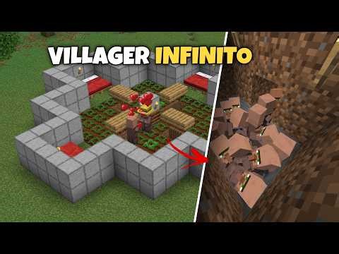 Melhor Farm de VILLAGER INFINITO para Minecraft Bedrock/Java
