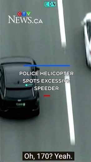 Police helicopter spots excessive speeder