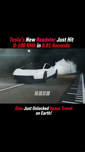 Tesla’s New Roadster Goes 0–100 in 0.81 Seconds?! 🤯 🚀 #teslaroadster