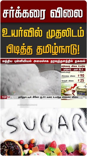 சர்க்கரை விலை உயர்வில் முதலிடம் பிடித்த தமிழ்நாடு! | Sugar Rate