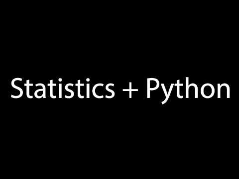 Statistics with python