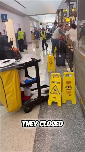 Newark Airport Terminal C Chaos: Water Leak Shuts Down Section! #shorts