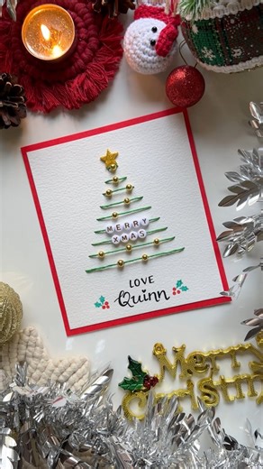 Long Tutorial of Viral Christmas Card🎄 #fblifestyle | Quinns Arte