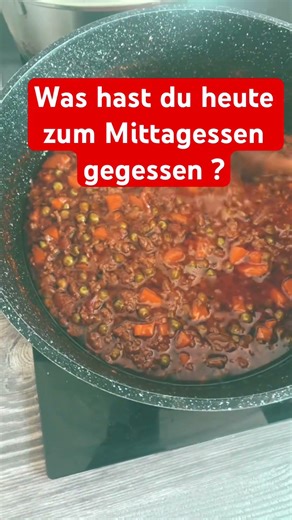 Was hast du heute gekocht? Ich habe Bolognese und Spaghetti gegessen.#mittagessen #bolognese