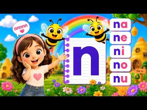 Sílabas con la Letra N 🐝 | na ne ni no nu | Aprende a Leer para Niños 📚
