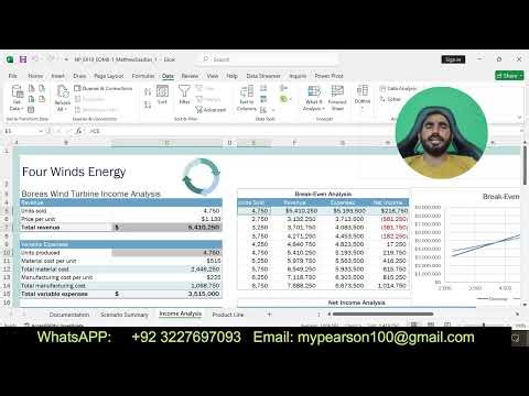 Excel Module 8 SAM End of Module Project 1 | NP_EX19_EOM8-1 | Four Winds Energy | FourWindsEnergy