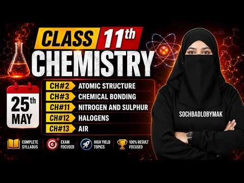 FBISE 11th Chemistry Unit-02, 03, 11, 12 & 13 Live Class | Chemistry Live Classes | Federal Board