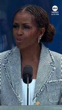 Michelle Obama pays tribute to Barack at opening of presidental center
