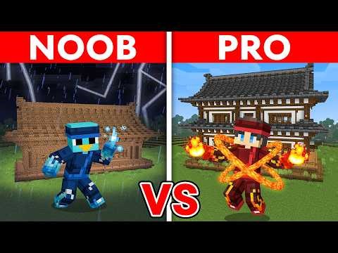 NOOB vs PRO: ELEMENTAL NINJA Battle in Minecraft