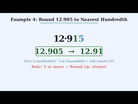 Rounding Decimals to the Nearest Tenth & Hundredth | 5th Grade Math