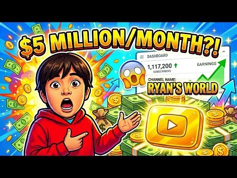 Ryan’s World Income Exposed 💰 You Won’t Believe This! #earrings #ryansworldegg #tech ‪@ManojDey‬