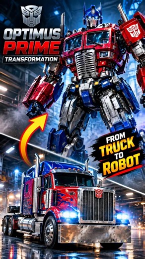 OPTIMUS PRIME TRANSFORMATION 🤖🔥 | From Truck to Robot! #Shorts #explore