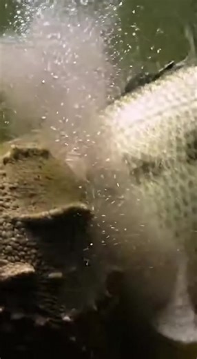 An ancient alligator snapping turtle executes a brutal ambush on a largemouth bass in murky swamp waters, but a massive American alligator emerges from the depths to violently steal the meal! 🐢⚡🐊 | Instant Karma in Nature