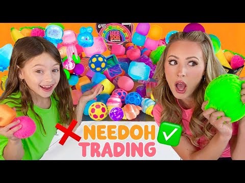TRADING VIRAL NEEDOHS 🌈❌✅ #trending #satisfying #needoh #viral #squishy #toys #tiktok #trading