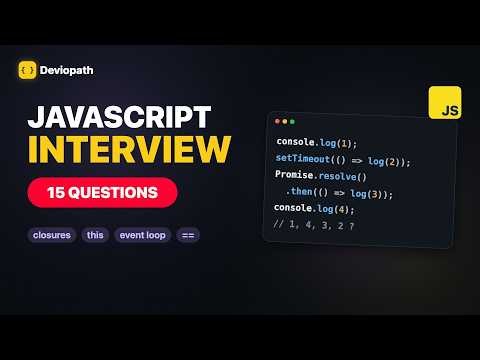 Top 15 JavaScript Interview Questions (Explained with Code + Short Answers)