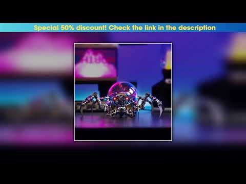 Hot Picks Cyberpunk Plasma Ball Spider 3D Metal Puzzle DIY Steampunk Model Kit with Plasma Lamp Uni